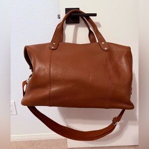 Cole Haan Brown Leather Duffel Travel Bag